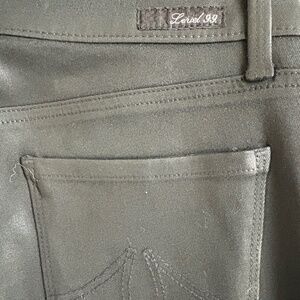 Level 99 Coated Black Jeans